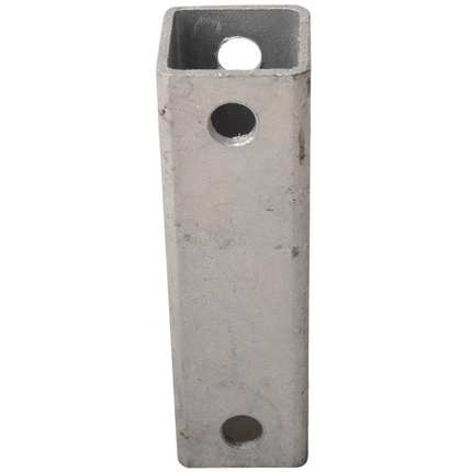 Cantonal Profil de douille 40x40x3 mm - M10 105 mm de diamètre - 130 mm de long