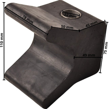 Cantonal Protection de proue pour remorque de bateau 75x78x95 mm