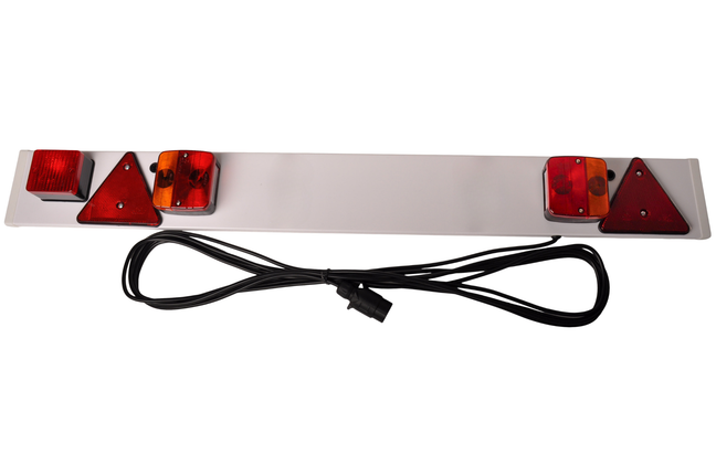 Cantonal Rampe de signalisation pour remorque avec câble de 8 mètres - 122 cm - 7 broches