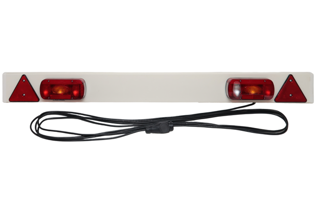 Cantonal Rampe d’éclairage pour remorque - 150 cm de large - Prises 13 broches sur 9 mètres de câble
