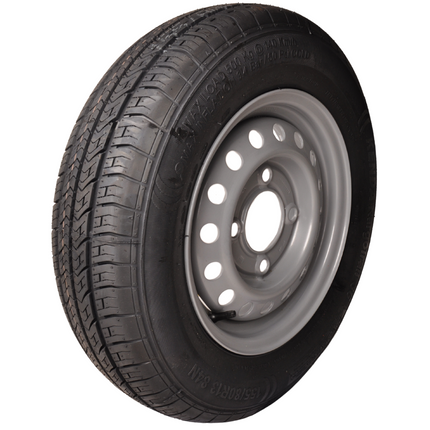 Cantonal Roue complète - pneu 155R13 + jante - pas 4x130 - capacité de charge 500 kg - diamètre du moyeu 85 mm
