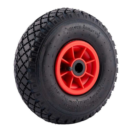 Cantonal Roue de chariot 3.00-4 - bandage pneumatique - 125 kg - 20 mm trou d'axe/diamètre de moyeu - roulements à rouleaux inclus