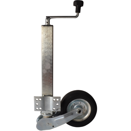 Cantonal Roue jockey CARRÉ  pliante  60 mm (grande plaque de montage)