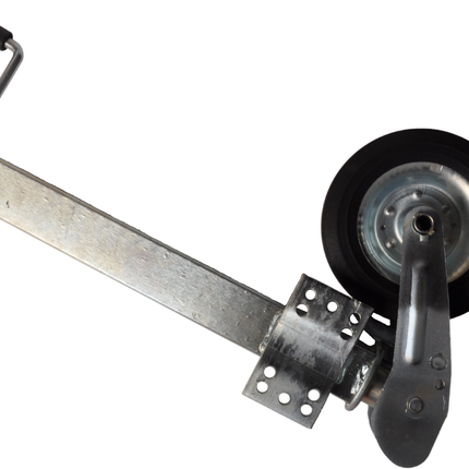 Cantonal Roue jockey CARRÉ  pliante  60 mm (grande plaque de montage)