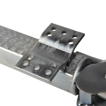 Cantonal Roue jockey CARRÉ  pliante  60 mm (grande plaque de montage)