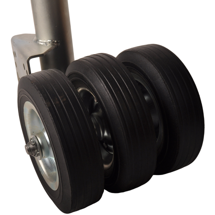 Cantonal Roue jockey pliable de 60 mm - Capacité de charge statique de 250 kg - 3 roues massive