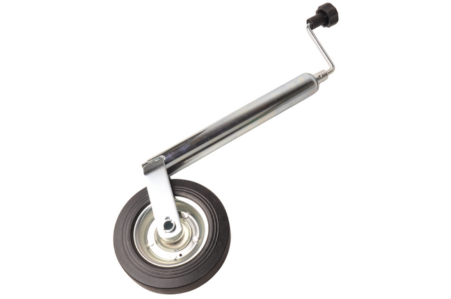 Cantonal Roue jockey - ronde diamètre 48 mm - pneus en caoutchouc et Jante en acier