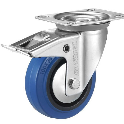 Cantonal Roulette pivotante avec frein - 125 kg - hauteur totale : 125 mm