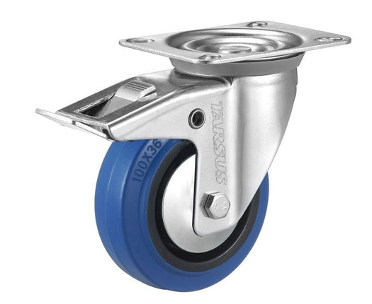 Cantonal Roulette pivotante avec frein - 125 kg - hauteur totale : 125 mm