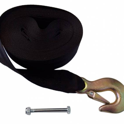 Cantonal Sangle de treuil avec crochet et œillet (5 cm x 8,5 mètres) 900 kg