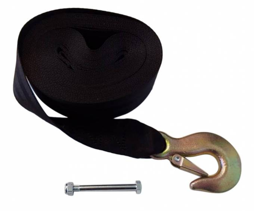 Cantonal Sangle de treuil avec crochet et œillet (5 cm x 8,5 mètres) 900 kg
