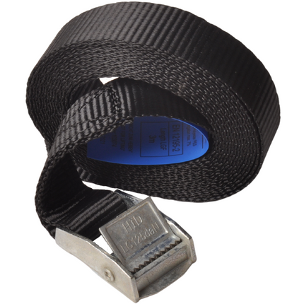 Cantonal Sangles d'arrimage noir 300x2,5 cm (250 kg) - Set de 4 pièces