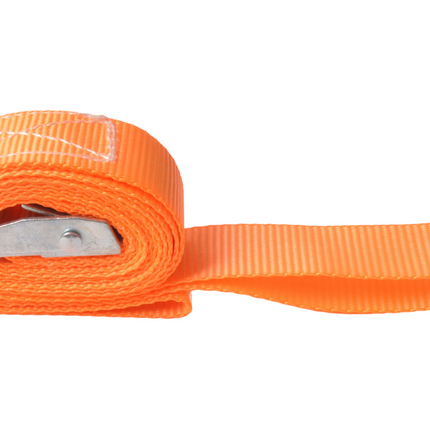 Cantonal Sangles d'arrimage orange 195x2,5 cm (250 kg) 2 parties - Set de 4 pièces
