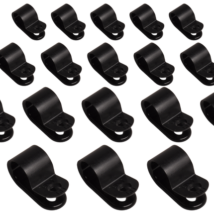 Cantonal Serre-câbles 11,1 mm noir pour fixer les câbles d'éclairage - 20 pièce