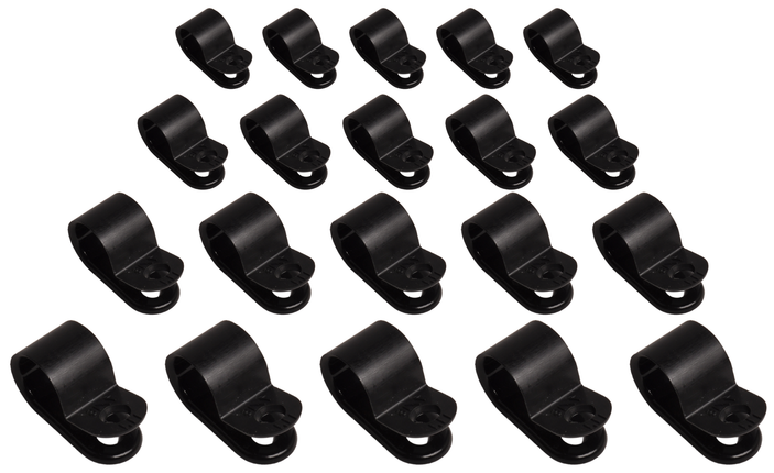 Cantonal Serre-câbles 11,1 mm noir pour fixer les câbles d'éclairage - 20 pièce