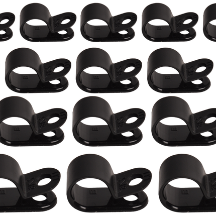 Cantonal Serre-câbles 11,1 mm noir pour fixer les câbles d'éclairage - 20 pièce