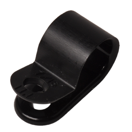 Cantonal Serre-câbles 11,1 mm noir pour fixer les câbles d'éclairage - 20 pièce