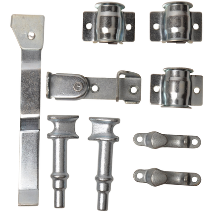 Cantonal Serrure à barre galvanisée - droite - pour barre de Ø22 mm