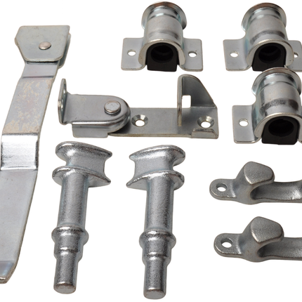 Cantonal Serrure à barre galvanisée - droite - pour barre de Ø22 mm