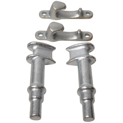 Cantonal Serrure à barre galvanisée - droite - pour barre de Ø22 mm