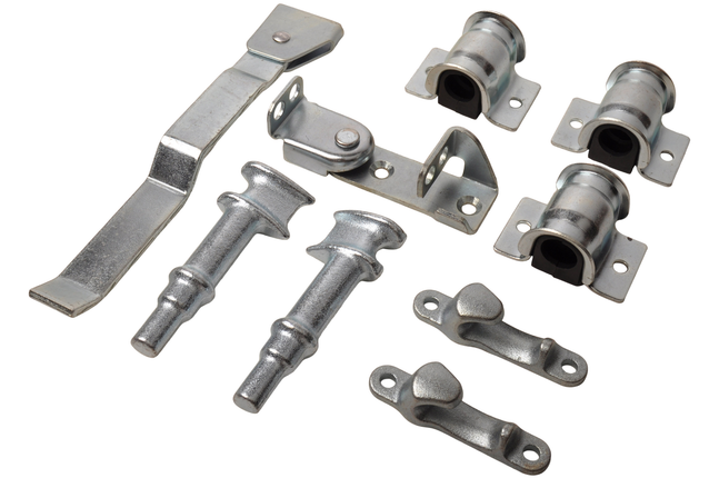 Cantonal Serrure à barre galvanisée - gauche - pour barre de Ø22 mm