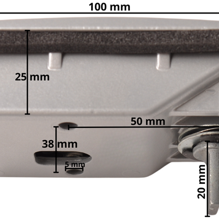 Cantonal Serrure de caravane extérieure aluminium verrouillable