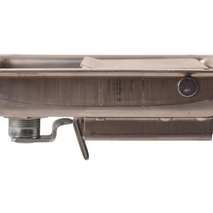 Cantonal Serrure encastrée en acier inoxydable poli - 140x108 mm - 2 clés incluses