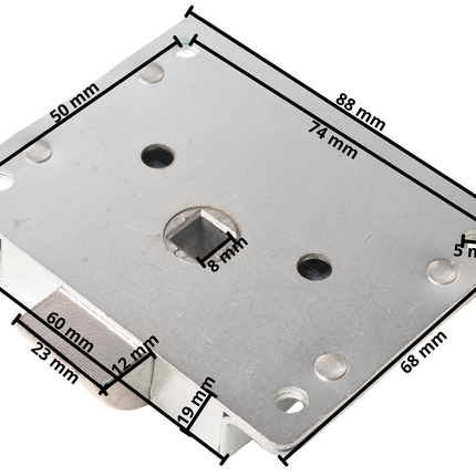 Cantonal Serrures de porte Applicable à gauche & à droite 68x88 mm
