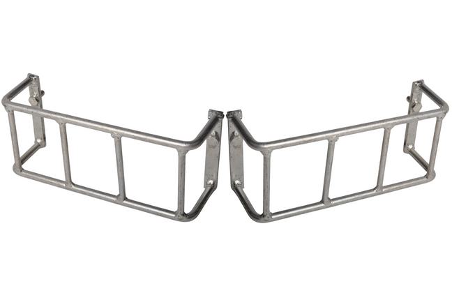 Cantonal Set de 2 grilles de protection de feu arrière en acier - 225x110x65 mm