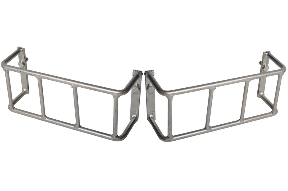 Cantonal Set de 2 grilles de protection de feu arrière en acier - 225x110x65 mm