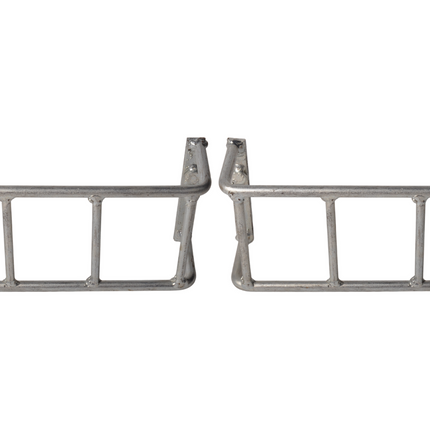 Cantonal Set de 2 grilles de protection de feu arrière en acier - 225x110x65 mm