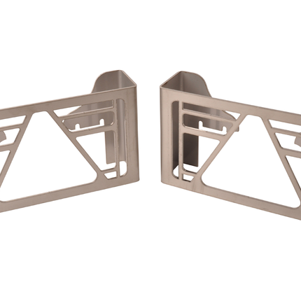 Cantonal Set de 2 grilles de protection Multiled 4 - 253x141x63,7 mm - avec triangle libre - en acier inoxydable - montage sans perçage