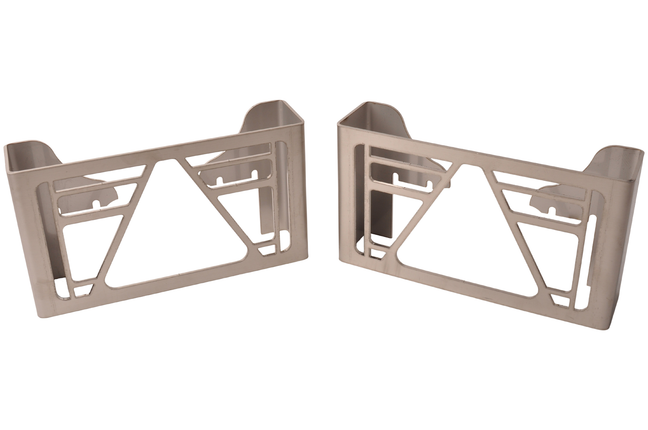 Cantonal Set de 2 grilles de protection Multiled 4 - 253x141x63,7 mm - avec triangle libre - en acier inoxydable - montage sans perçage