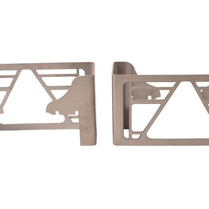 Cantonal Set de 2 grilles de protection Multiled 4 - 253x141x63,7 mm - avec triangle libre - en acier inoxydable - montage sans perçage