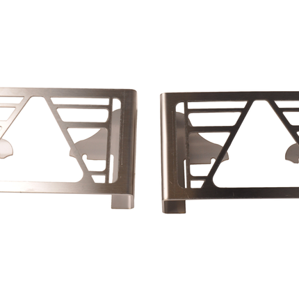 Cantonal Set de 2 grilles de protection Multiled 4 - 253x141x63,7 mm - avec triangle libre - en acier inoxydable - montage sans perçage