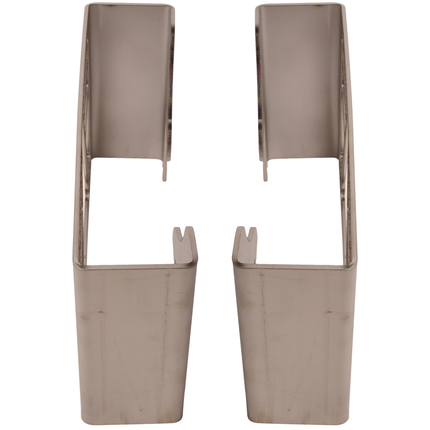 Cantonal Set de 2 grilles de protection Multiled 4 - 253x141x63,7 mm - avec triangle libre - en acier inoxydable - montage sans perçage