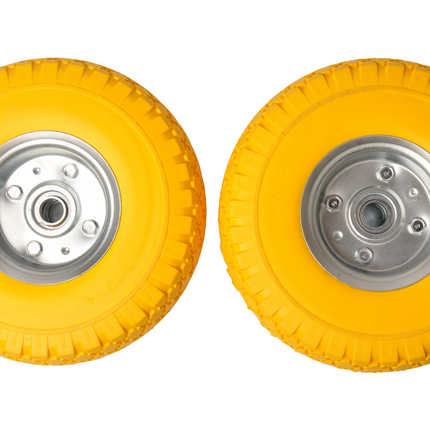 Cantonal Set de deux roues de chariot haut de gamme 3.00-4 anti-crevaison – diamètre du moyeu 20 mm – longueur du moyeu 55 mm