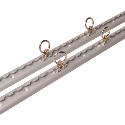 Cantonal Set de rails d'arrimage en aluminium - 60 cm de longueur - 45 mm de largeur - 500 kg de charge de rupture - 2 pièces