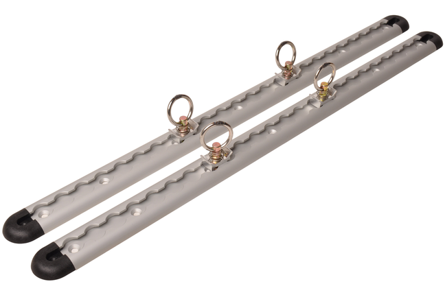 Cantonal Set de rails d'arrimage en aluminium - 60 cm de longueur - 45 mm de largeur - 500 kg de charge de rupture - 2 pièces