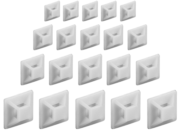 Cantonal Support autocollants pour des attaches autobloquantes - 28x28 mm - 20 pièce