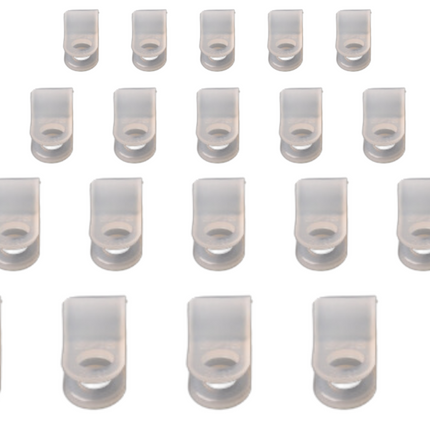 Cantonal support de câble (diamètre intérieur de 6,4 mm) pour fixer le câble d'éclairage - 20 pièce