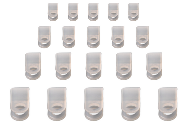 Cantonal support de câble (diamètre intérieur de 6,4 mm) pour fixer le câble d'éclairage - 20 pièce