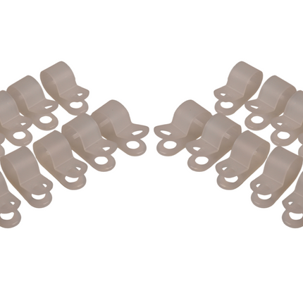 Cantonal support de câble (diamètre intérieur de 9,5 mm) pour fixer le câble d'éclairage - 20 pièces