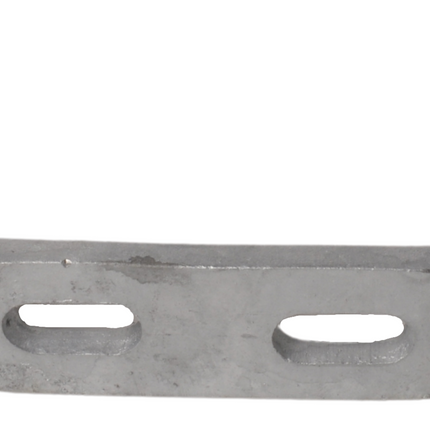 Cantonal Support de quille galvanisé Poutre en U - Longueur 120 mm - avec trous oblongs