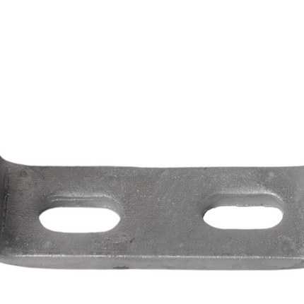 Cantonal Support de quille galvanisé Poutre en U - Longueur 120 mm - avec trous oblongs