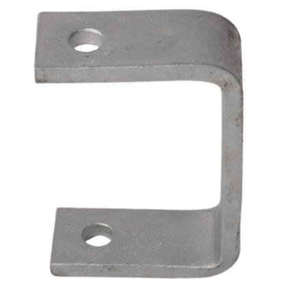 Cantonal Support de quille galvanisé Poutre en U - Longueur 120 mm - avec trous oblongs