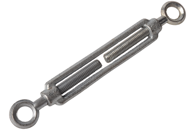 Cantonal Tendeur en acier galvanisé avec fil d'acier M8 - tourné vers l'extérieur 230 mm - tourné vers l'intérieur 150 mm