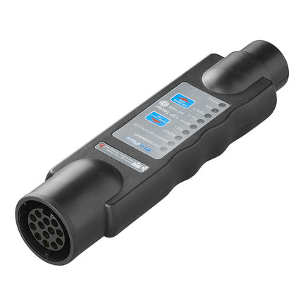 Cantonal Testeur de prises 13 broches 12 V. Teste les clignotants, les feux arrières, les feux de stop, les feux de recul et les antibrouillards. Fonctionne avec des batteries de 9 volts. ( non inclus )