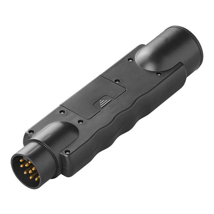 Cantonal Testeur de prises 13 broches 12 V. Teste les clignotants, les feux arrières, les feux de stop, les feux de recul et les antibrouillards. Fonctionne avec des batteries de 9 volts. ( non inclus )