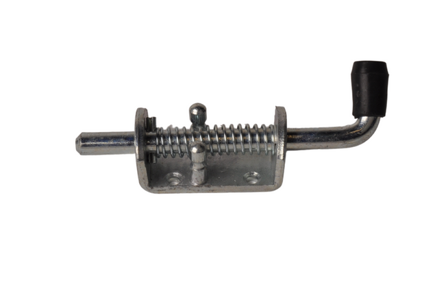 Cantonal verrou coulissant pouvant être fermé par un ressort de traction